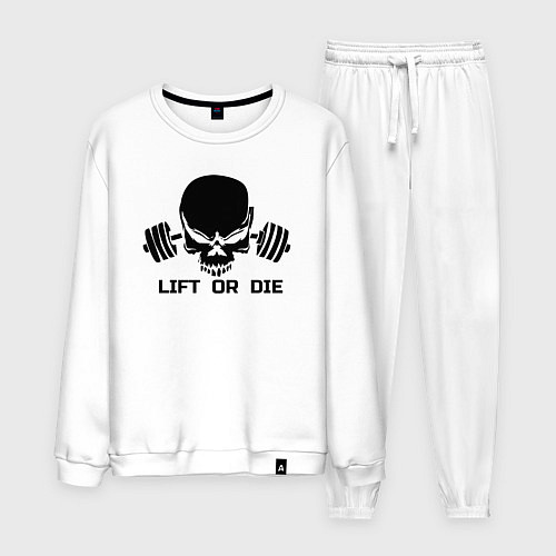 Мужской костюм Lift or die / Белый – фото 1