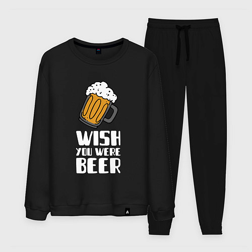 Мужской костюм Wish you were beer / Черный – фото 1