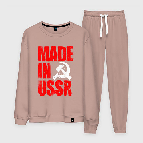 Мужской костюм MADE IN USSR - СДЕЛАНО В СССР - БРЫЗГИ / Пыльно-розовый – фото 1