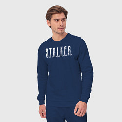 Костюм хлопковый мужской S T A L K E R - Logo, цвет: тёмно-синий — фото 2