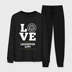 Костюм хлопковый мужской Leicester City Love Classic, цвет: черный