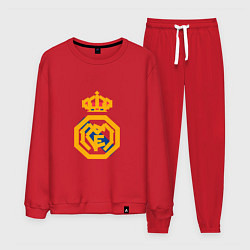Костюм хлопковый мужской Football - Real Madrid, цвет: красный