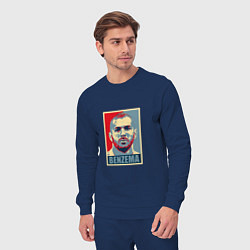 Костюм хлопковый мужской Obey - Benzema, цвет: тёмно-синий — фото 2