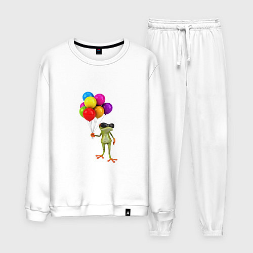 Мужской костюм ЛЯГУШОНОК С ВОЗДУШНЫМИ ШАРИКАМИ / Белый – фото 1