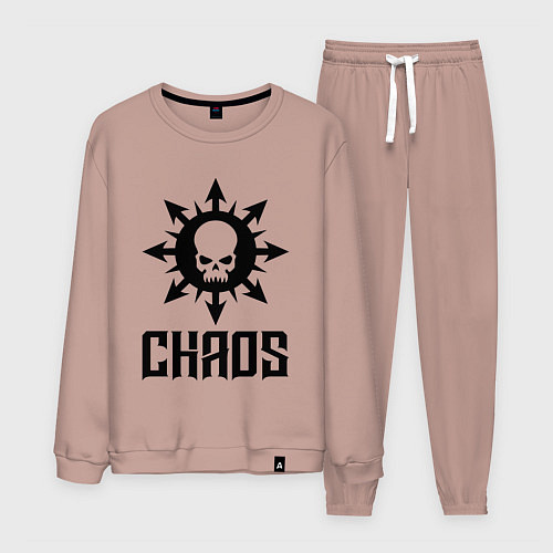 Мужской костюм Эмблема Хаоса с черепом / Пыльно-розовый – фото 1