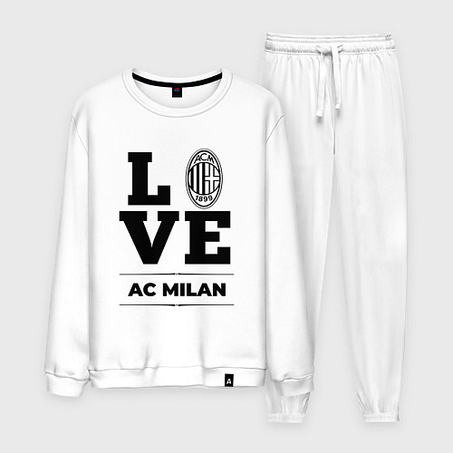 Мужской костюм AC Milan Love Классика / Белый – фото 1