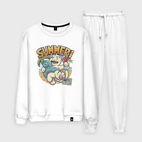 Мужской костюм Summer time: Tropical Vibes / Белый – фото 1