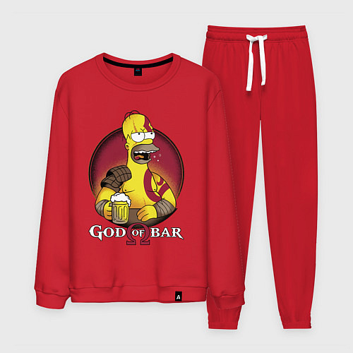 Мужской костюм Homer god of bar / Красный – фото 1