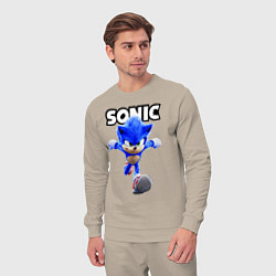 Костюм хлопковый мужской Sonic the Hedgehog 2022, цвет: миндальный — фото 2