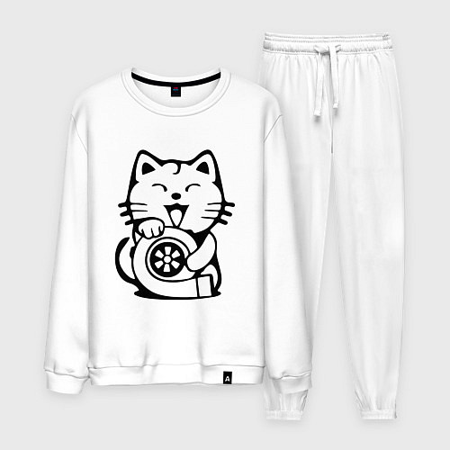 Мужской костюм JDM Cat & Engine Japan / Белый – фото 1