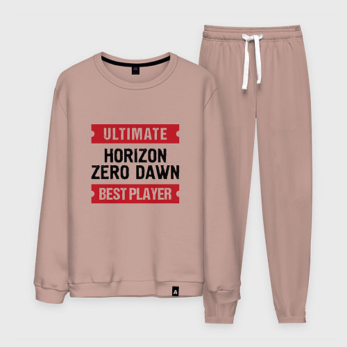 Мужской костюм Horizon Zero Dawn и таблички Ultimate и Best Playe / Пыльно-розовый – фото 1