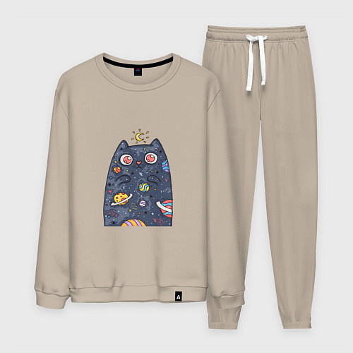 Мужской костюм КОСМИЧЕСКИЙ КОТОФЕЙ / Миндальный – фото 1