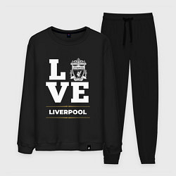 Костюм хлопковый мужской Liverpool Love Classic, цвет: черный