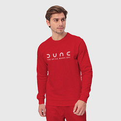 Костюм хлопковый мужской Dune: Spice Wars white logo, цвет: красный — фото 2