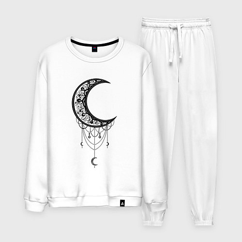 Мужской костюм Луна Оберег в стиле Мандала / Белый – фото 1