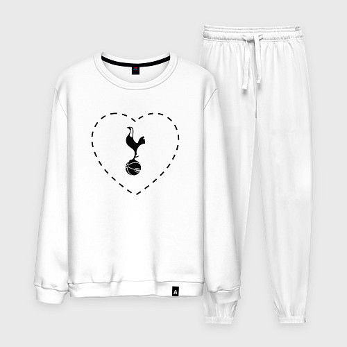 Мужской костюм Лого Tottenham в сердечке / Белый – фото 1