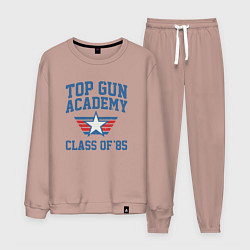 Костюм хлопковый мужской TOP GUN Academy Class of 85, цвет: пыльно-розовый