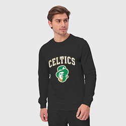 Костюм хлопковый мужской NBA Celtics, цвет: черный — фото 2