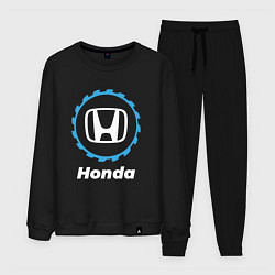 Костюм хлопковый мужской Honda в стиле Top Gear, цвет: черный