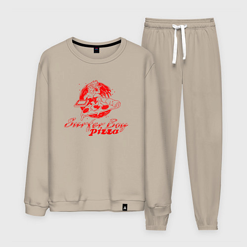 Мужской костюм SURFER BOY PIZZA STRANGER THINGS 4 / Миндальный – фото 1