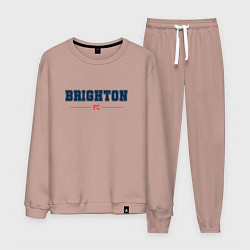 Костюм хлопковый мужской Brighton FC Classic, цвет: пыльно-розовый