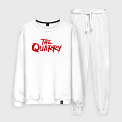 Костюм хлопковый мужской The Quarry logo, цвет: белый