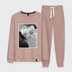 Костюм хлопковый мужской Bursin, цвет: пыльно-розовый