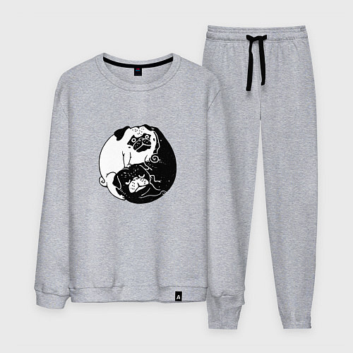 Мужской костюм Собачий Инь Янь / Меланж – фото 1