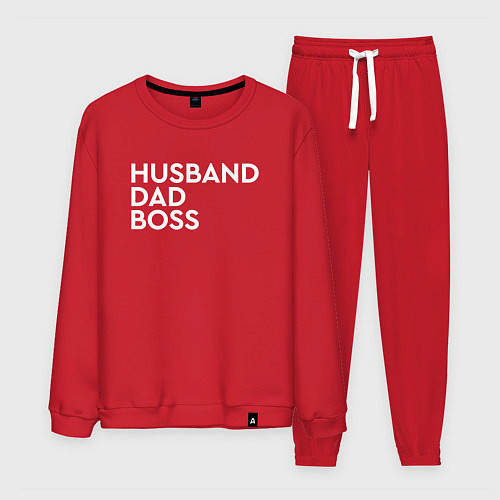 Мужской костюм Husband, dad, boss / Красный – фото 1