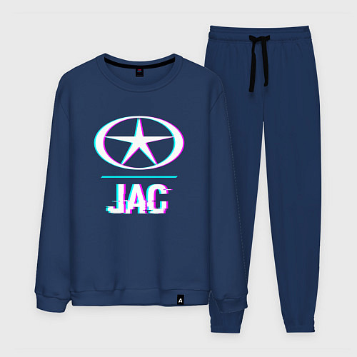 Мужской костюм Значок JAC в стиле Glitch / Тёмно-синий – фото 1