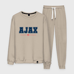 Костюм хлопковый мужской Ajax FC Classic, цвет: миндальный