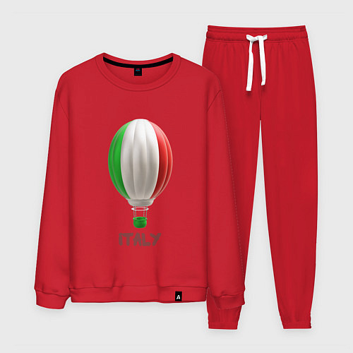 Мужской костюм 3d aerostat Italy flag / Красный – фото 1