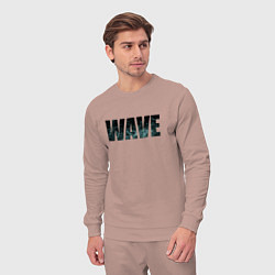 Костюм хлопковый мужской Волна с разводами, цвет: пыльно-розовый — фото 2