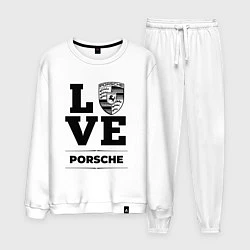 Костюм хлопковый мужской Porsche Love Classic, цвет: белый