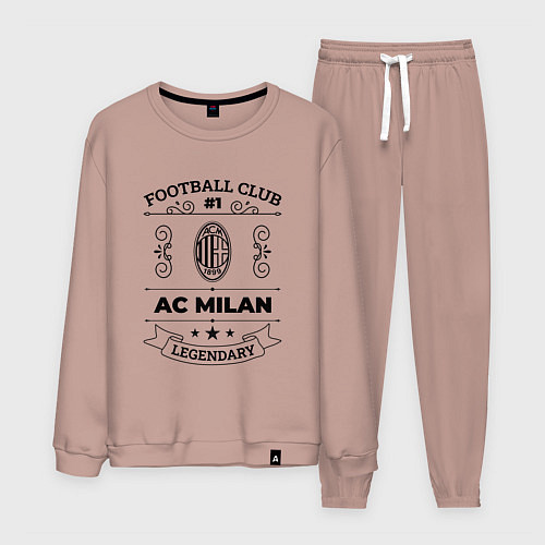 Мужской костюм AC Milan: Football Club Number 1 Legendary / Пыльно-розовый – фото 1