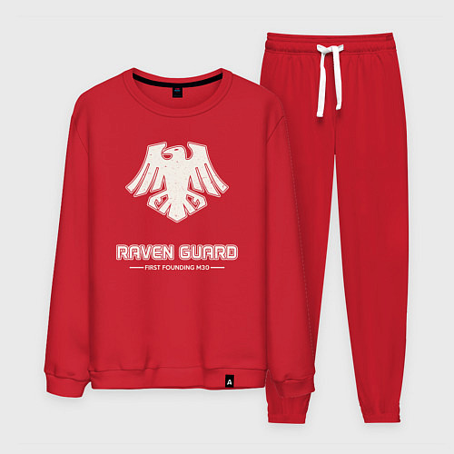 Мужской костюм Гвардия ворона лого винтаж / Красный – фото 1