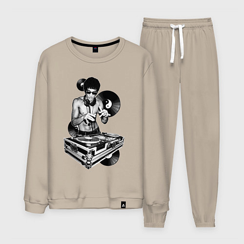 Мужской костюм Bruce Lee - Vinyl Dj / Миндальный – фото 1