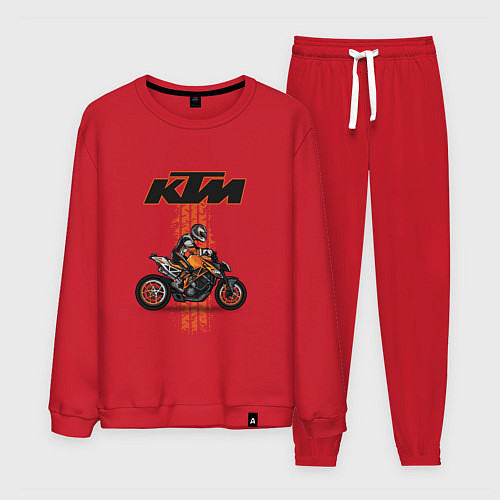 Мужской костюм KTM Moto theme / Красный – фото 1