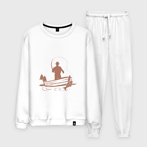 Мужской костюм Рыбацкий заплыв / Белый – фото 1