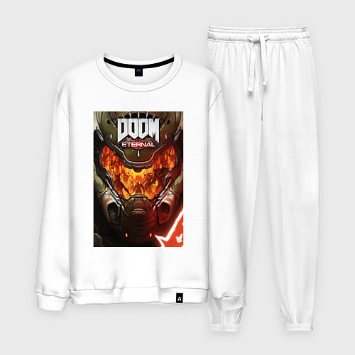 Мужской костюм Doom eternal - poster / Белый – фото 1