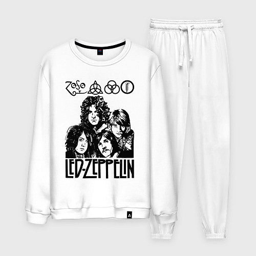 Мужской костюм Led Zeppelin Black / Белый – фото 1