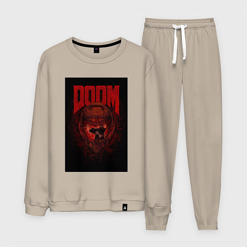 Мужской костюм Doom - helmet skull / Миндальный – фото 1