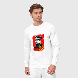 Костюм хлопковый мужской СССР - Сталин, цвет: белый — фото 2