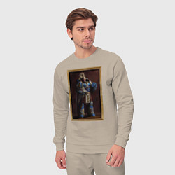 Костюм хлопковый мужской Портрет Робаута Жиллимана в раме, цвет: миндальный — фото 2