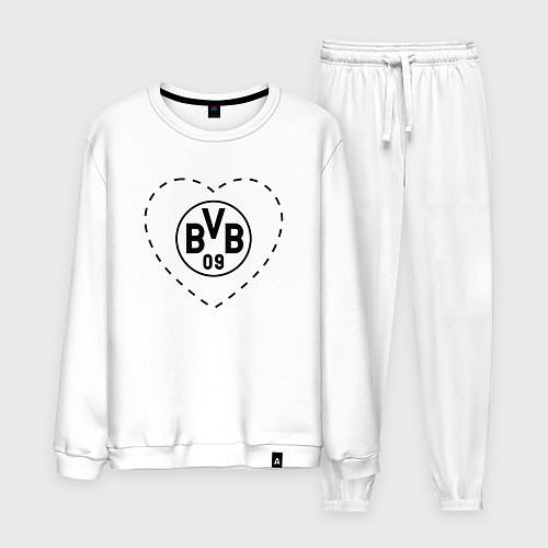Мужской костюм Лого Borussia в сердечке / Белый – фото 1