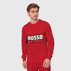 Костюм хлопковый мужской Russo Matroso, цвет: красный — фото 2