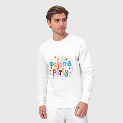 Костюм хлопковый мужской Pajama party, цвет: белый — фото 2