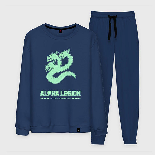 Мужской костюм Альфа легион винтаж лого гидра / Тёмно-синий – фото 1