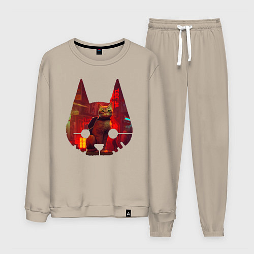 Мужской костюм Кот из игры Stray / Миндальный – фото 1