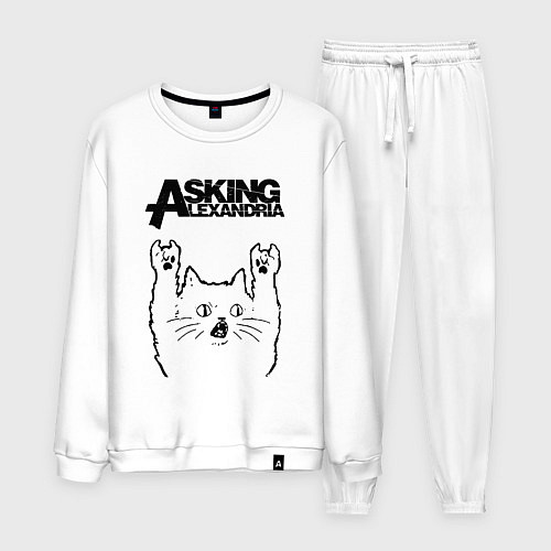 Мужской костюм Asking Alexandria - rock cat / Белый – фото 1